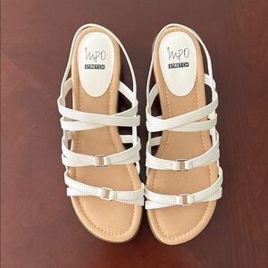 Impo Women's Cream Strappy Sandals